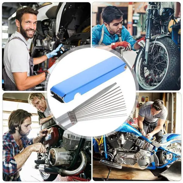 Alt view image 7 of 7 - Torch Tip Cleaner 4 Pack, Welding Tip and Nozzle Cleaner Set with 12 Stainless Steel Wires and 1 Flat File, Cleaning Tool for Carburetors, Gas Orifices and Small Holes