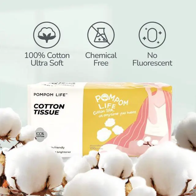 Alt view image 2 of 7 - Disposable Face Towel 100 Count, 7.9"X7.9"Clean Face Towelettes for Washing Face, 100% Cotton Soft Dry Wipe, Biodegradable Face Towels & Facial Tissuel Travel Size for Cleaning,Makeup Removal