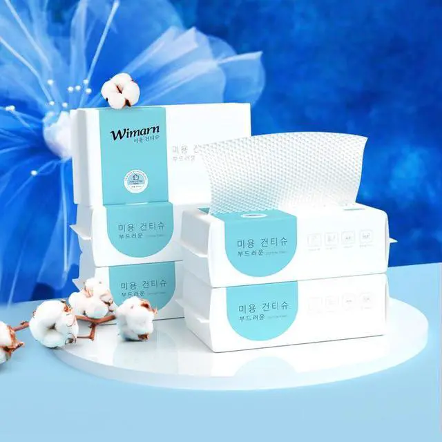 Alt view image 7 of 7 - 60 Count Disposable Face Towels, Cotton Tissue, Biodegradable Facial Cleansing Towels, Ultra Soft Cloth for Sensitive Skin, Makeup Remover Dry Wipes, Lint-Free Towelettes for Cleansing, 20 * 20cm