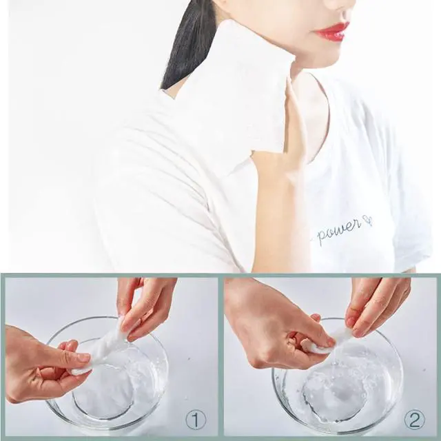 Alt view image 7 of 7 - Disposable Face Towels Soft Absorbent Cotton Dry Wipes Gentle Cosmetic Pads Thick Facial Tissues for Cleansing and Makeup Removal