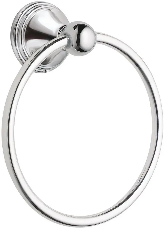 Main image of Preston Collection Polished Chrome Bathroom Hand-Towel Ring, Wall Mounted Towel Holder, DN8486CH