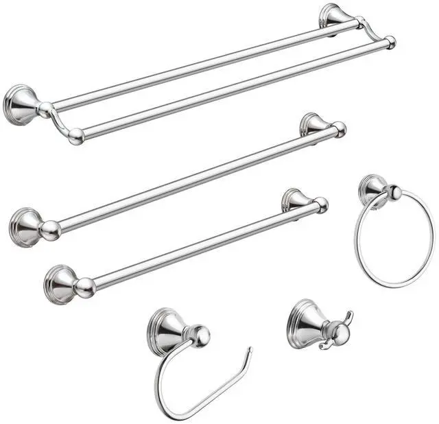 Alt view image 4 of 7 - Preston Collection Polished Chrome Bathroom Hand-Towel Ring, Wall Mounted Towel Holder, DN8486CH
