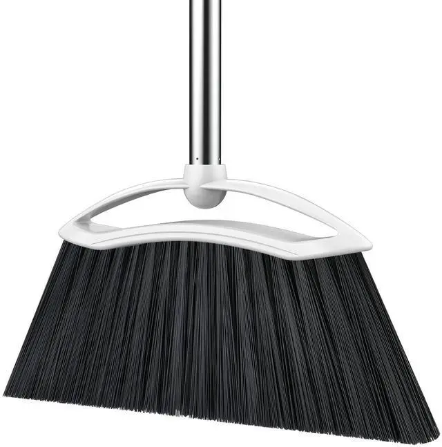 Main image of Heavy Duty Broom, 54-inch Adjustable Long Handle Angle Brooms Large Brooms for Sweeping Indoor and Outdoor Commercial Broom for Home Kitchen Patio Garage Porch Courtyard Classroom, White