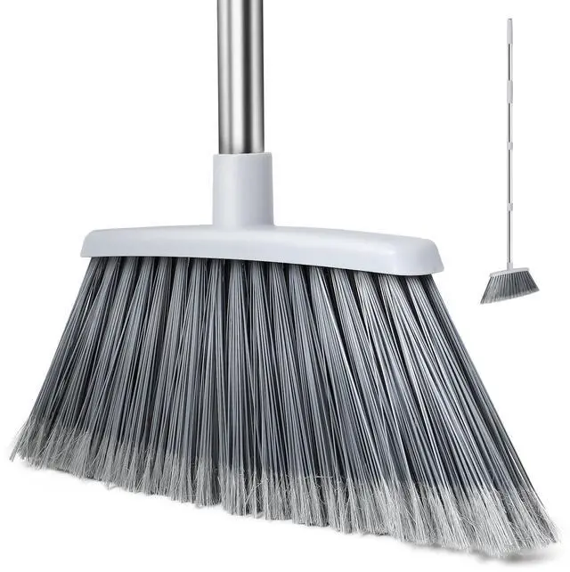Main image of Broom, Outdoor Brooms for Sweeping Indoor, Adjustable 55" Pet Hair Removal Heavy Duty Broom for Floors Home Kitchen Garage Commercial Patio Industrial Snow (Pack of 1)