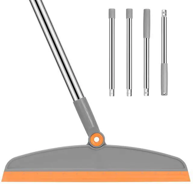 Main image of Multifunction Silicone Broom, 54 Inch Long Handle Silicone Floor Squeegee Broom, Sweep and Scrape 2 in 1 Household Cleaning Rubber Broom for Floor, Bathrooms, Kitchens, Showers, Tile, Pet Hair, Glass