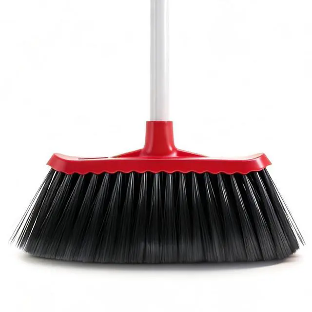 Main image of Heavy Duty Angle Broom | 51" Extended Splicing Iron Rod | Double Sided 5 Layer Bifurcated Bristles | Indoor Outdoor Household Kitchen Dust Sweeping Cleaning Tool