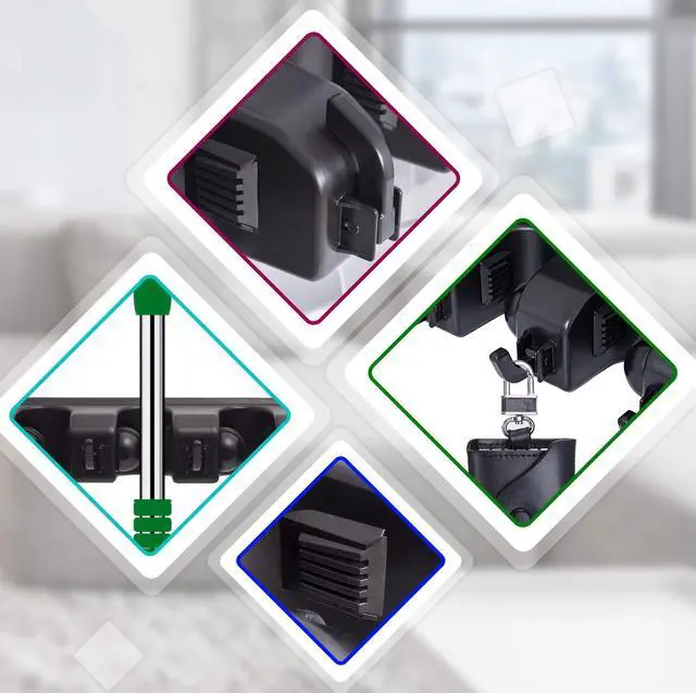 Alt view image 5 of 6 - Broom Hanger Wall Mount Broom and Mop Organizer Wall Hanging Garden Tool Organizers Rack Garage Laundry Room Organizations and Storage with Hooks Heavy Duty