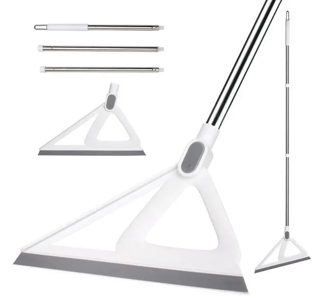 Main image of Multifunction Silicone BroomSqueegee Broom Sweeping Water and Pet HairRubber Broom Sweeper for Floor Bathroom Kitchen ShowerRugsGlass WindowsWhite