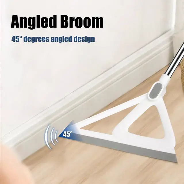 Alt view image 4 of 7 - Multifunction Silicone BroomSqueegee Broom Sweeping Water and Pet HairRubber Broom Sweeper for Floor Bathroom Kitchen ShowerRugsGlass WindowsWhite