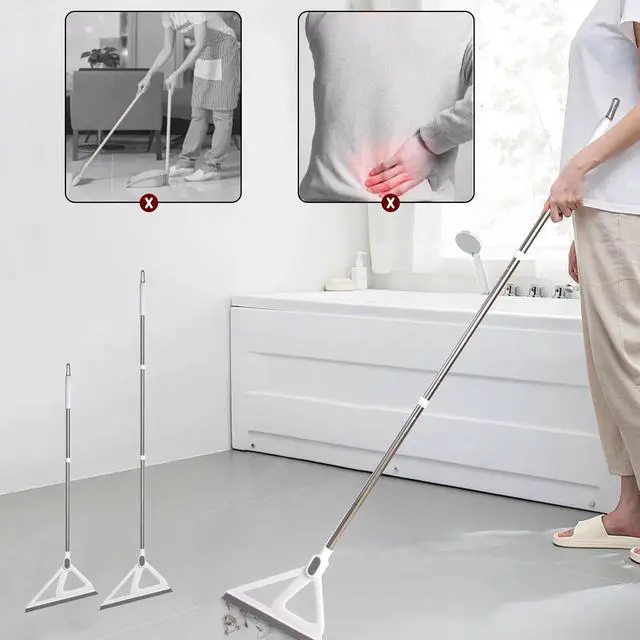 Alt view image 6 of 7 - Multifunction Silicone BroomSqueegee Broom Sweeping Water and Pet HairRubber Broom Sweeper for Floor Bathroom Kitchen ShowerRugsGlass WindowsWhite