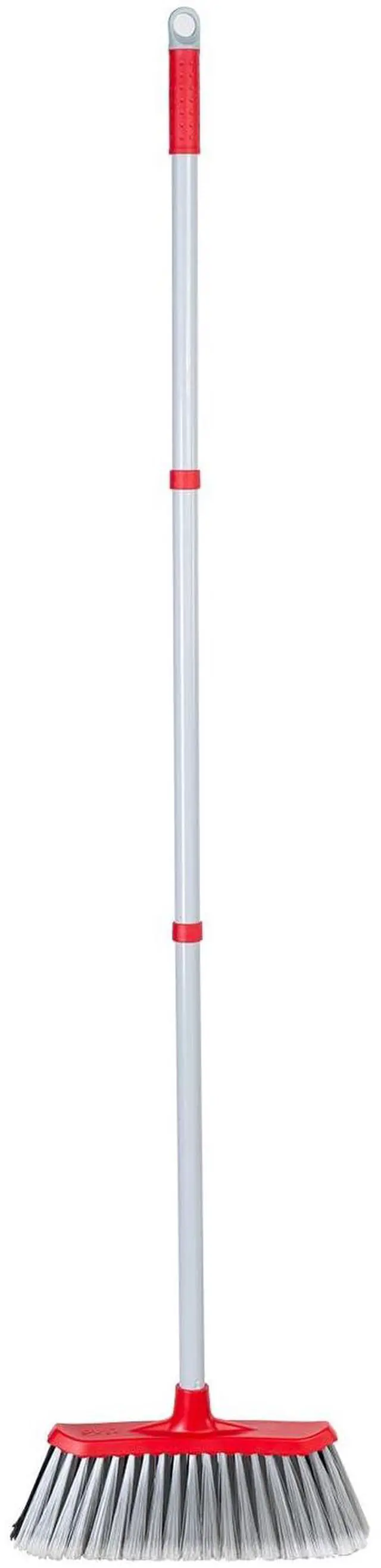 Main image of Indoor Outdoor Broom, Unique Double-Sided Bristles Long Handle Heavy Duty Broom Perfect for Home and Courtyard Garage Lobby Mall Market Floor Home Kitchen Room Office Pet Hair Rubbish 51 Inch