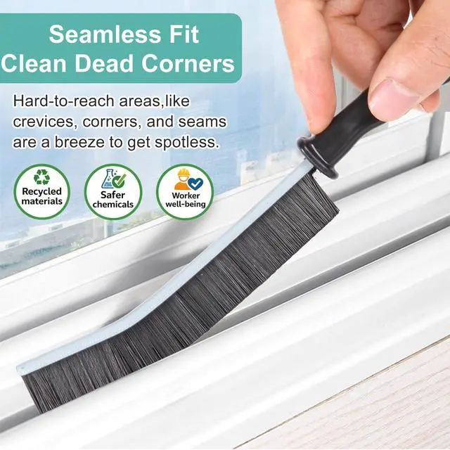 Alt view image 2 of 7 - Crevice Cleaning BrushHard-Bristled Grout Brush2026 New Multifunctional Gap Cleaning Brush ToolDead Corners Brushes for Bathroom Kitchen Tiles Window Door Slots3pcs
