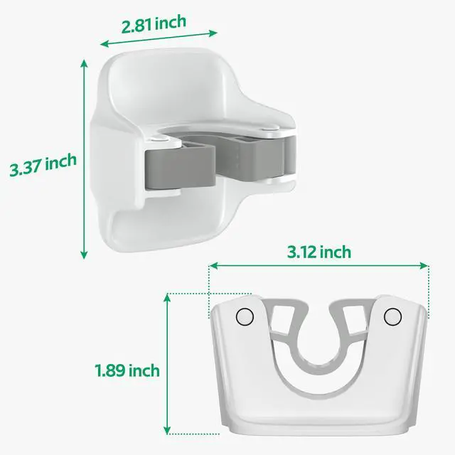 Alt view image 4 of 7 - 3 Pack Broom Holder Wall Mount Mop Grippers No Drilling Self Adhesive Anti-Slip Mop Handle Hanger Dustpan and Broom Organizer Garage Storage Racks-White
