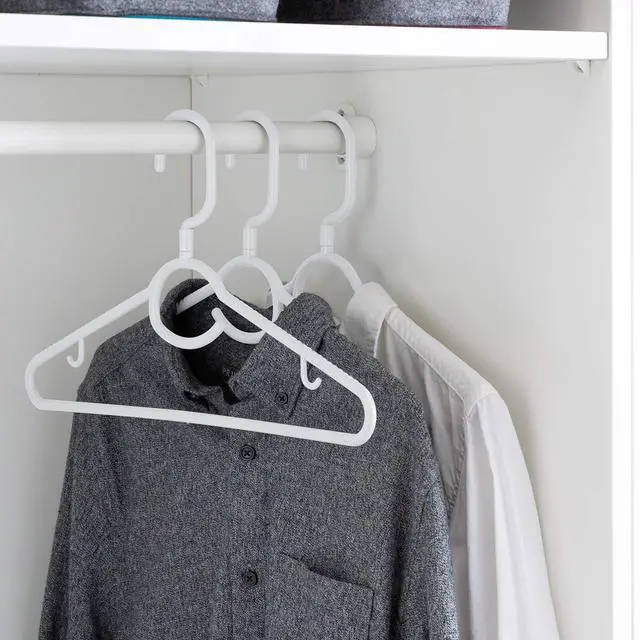 Alt view image 2 of 6 - Swivel Neck Hanger 5 Pack in White