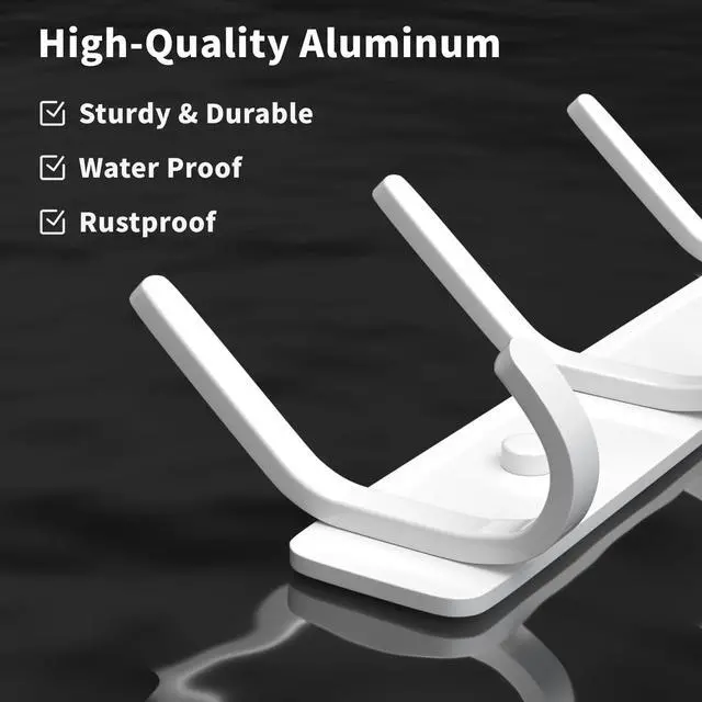 Alt view image 3 of 7 - Coat Rack Wall Mount Hooks - 15 Inch Matte White Metal 6-Hook Organizer Wall Mounted, Modern Kids Room, Entryway & Bathroom Hanger for Beach Towels, Coats, Purses, Bags (1 Pack)