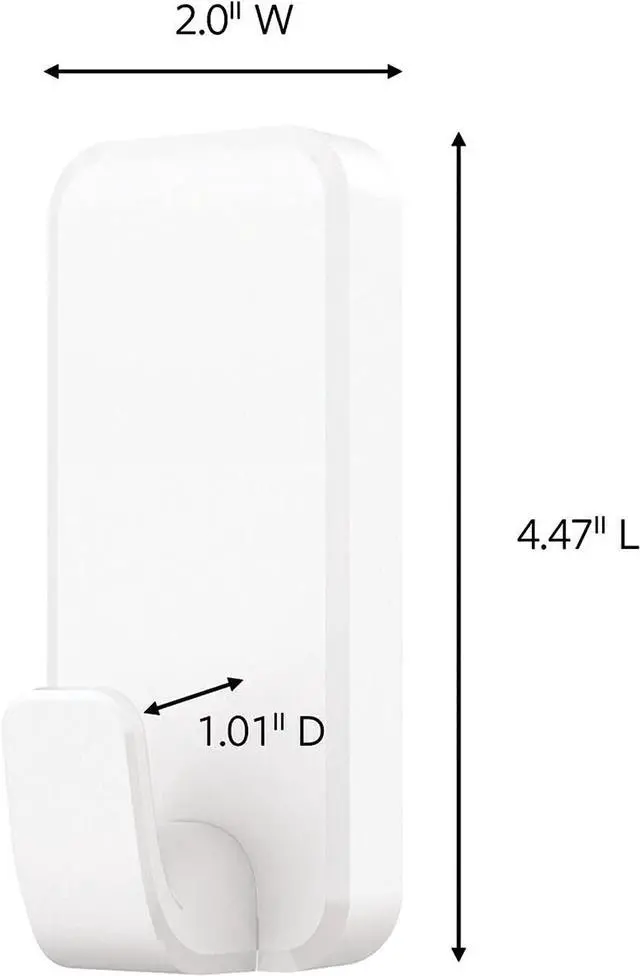 Alt view image 2 of 7 - 10 lb XL Heavyweight Hook, 2 Wall Hooks and 6 Strips, Damage-Free Hanging with Adhesive, Heavy Duty Hanging Great for Organization and Storage