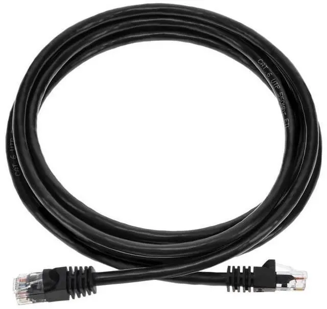 Alt view image 4 of 6 - Cat6 Ethernet Patch Cable - Network Internet Cord - RJ45, Stranded, 550Mhz, UTP, Pure Bare Copper Wire, 24AWG, 7ft, Black