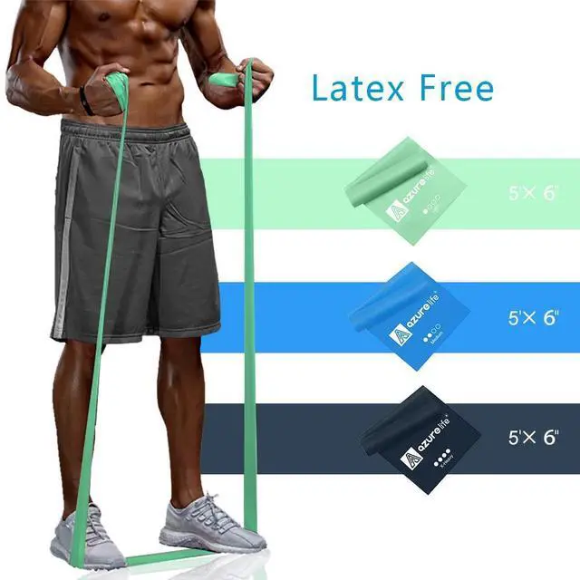 Alt view image 2 of 7 - Resistance Bands,Professional Long Non-Latex Elastic Stretch Bands,Exercise Bands for Physical Therapy, Yoga, Pilates, Rehab, at-Home or The Gym Workouts, Strength Training