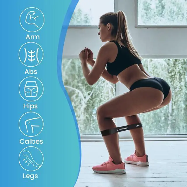 Alt view image 4 of 7 - Resistance Bands for Working Out Exercise Loop Bands Workout Bands Set for Men Women Body Stretching, Training, Home Workout, Physical Therapy, Booty Legs, Set of 5 (Assorted)