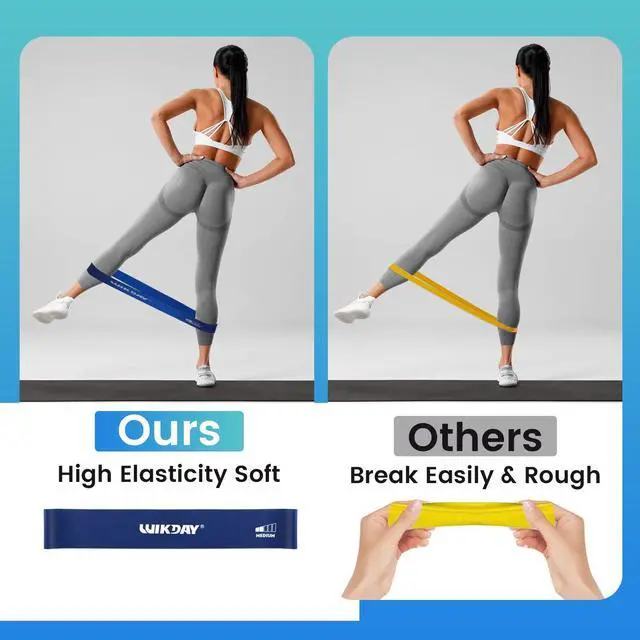 Alt view image 5 of 7 - Resistance Bands for Working Out Exercise Loop Bands Workout Bands Set for Men Women Body Stretching, Training, Home Workout, Physical Therapy, Booty Legs, Set of 5 (Assorted)