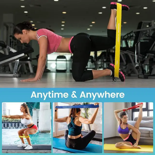 Alt view image 7 of 7 - Resistance Bands for Working Out Exercise Loop Bands Workout Bands Set for Men Women Body Stretching, Training, Home Workout, Physical Therapy, Booty Legs, Set of 5 (Assorted)