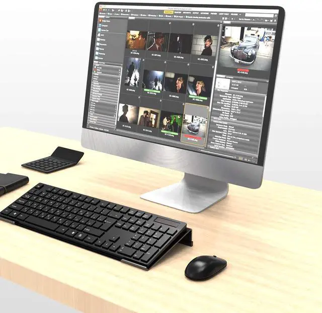 Alt view image 7 of 7 - Acrylic Tilted Computer Keyboard Stand for Ergonomic Typing, Keyboard Tray Holder with Silicone Non-Slip Case, Black
