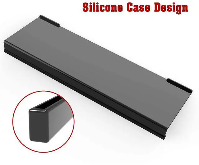 Alt view image 4 of 7 - Acrylic Tilted Computer Keyboard Stand for Ergonomic Typing, Keyboard Tray Holder with Silicone Non-Slip Case, Black