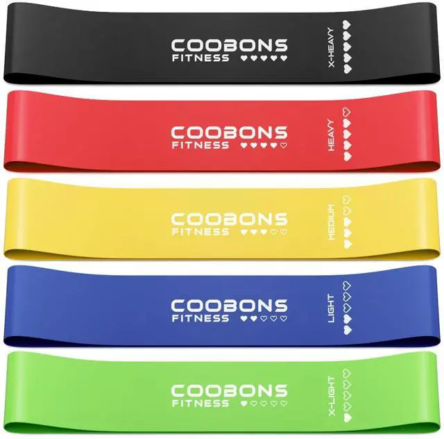 Main image of Resistance Bands for Working Out, Exercise Bands Resistance Bands Set with 5 Resistance Levels, Latex Loop Bands for Women Men, Workout Bands for Legs, Glutes, Strength Training, Yoga, Home Gym