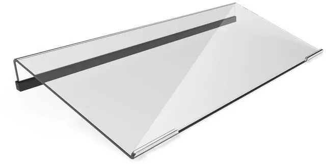 Main image of Mini Computer Keyboard Stand-11.8'' x 5.1''-Small Computer Keyboard Tray Acrylic Keyboard Holder for 78 Keys Universal Compact Keyboard, with Black Silicone Strip, Clear