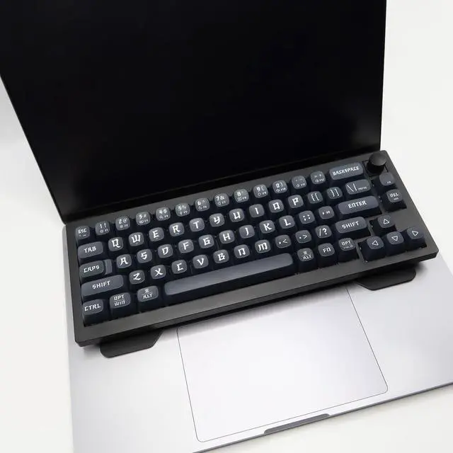Alt view image 7 of 7 - Lift Riser Acrylic for External Keyboard, Frosted Surface Black, Office Gaming Laptop Keyboard Cover Mechanical 40%/60%/65%/70% Stand Holder Made for MacBook Air/Pro 13"/14"/15"/16"