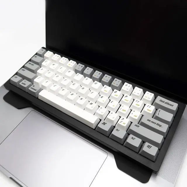Alt view image 6 of 7 - Lift Riser Acrylic for External Keyboard, Frosted Surface Black, Office Gaming Laptop Keyboard Cover Mechanical 40%/60%/65%/70% Stand Holder Made for MacBook Air/Pro 13"/14"/15"/16"