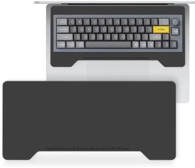 Main image of Lift Riser Acrylic for External Keyboard, Frosted Surface Black, Office Gaming Laptop Keyboard Cover Mechanical 40%/60%/65%/70% Stand Holder Made for MacBook Air/Pro 13"/14"/15"/16"