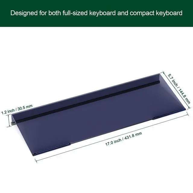 Alt view image 2 of 7 - Computer Keyboard Stand Holder - Ergonomic Acrylic Keyboard Stand for Desktop Comfortable Keyboard Tray Riser with Silicone Anti-Slip Strip for Home School Office Desk Accessory, Black