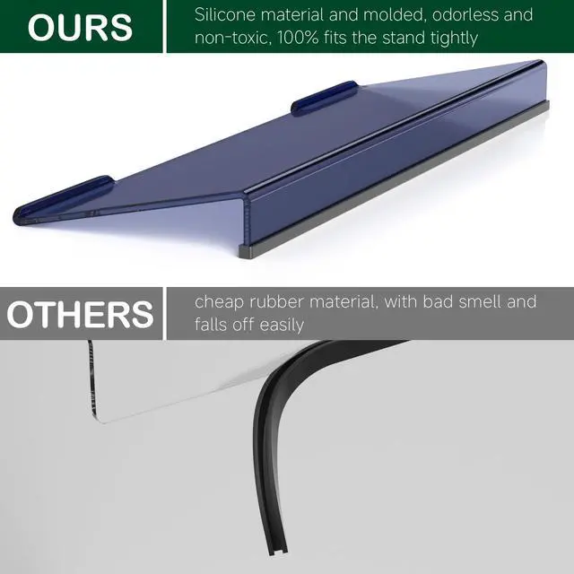 Alt view image 4 of 7 - Computer Keyboard Stand Holder - Ergonomic Acrylic Keyboard Stand for Desktop Comfortable Keyboard Tray Riser with Silicone Anti-Slip Strip for Home School Office Desk Accessory, Black