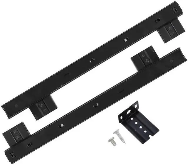 Alt view image 3 of 5 - Under Desk Keyboard Sliding Rails, 14-23 Inch Ball Bearing Slides Hardware Kit Pull Out Computer Keyboard Tray Slides Adjustable Hanging Rail Bracket Telescopic Drawer Runners (27MM Width)