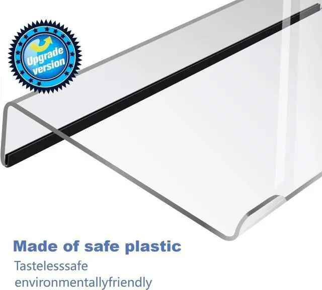 Alt view image 5 of 6 - Computer Keyboard StandAcrylic Keyboard Tray with Rubber StripTicker Acrylic RiserHolder for Easy Ergonomic Typing and Working at Home and Office (EITZJ-01) (Black)