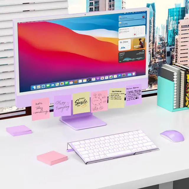 Alt view image 6 of 7 - Computer Keyboard Stand for Desktop, 11.8" Tiny Clear Acrylic Keyboard Riser 78 Keys Compact Keyboard Lift for Desk Ergonomic Short Keyboard Holder Tray with White and Purple Silicone Strip