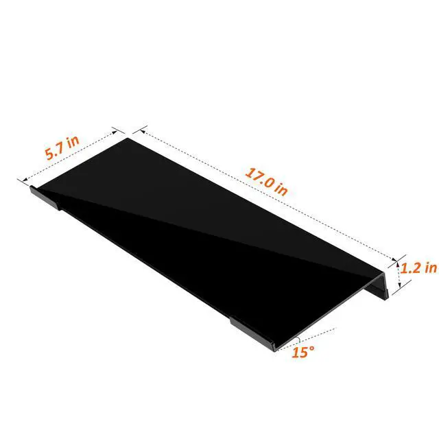 Alt view image 2 of 7 - Acrylic Computer Keyboard Stand for Desk, Keyboard Riser Tilt Lift, Keyboard Holder for Desktop, Desk Keyboard LifterWhite