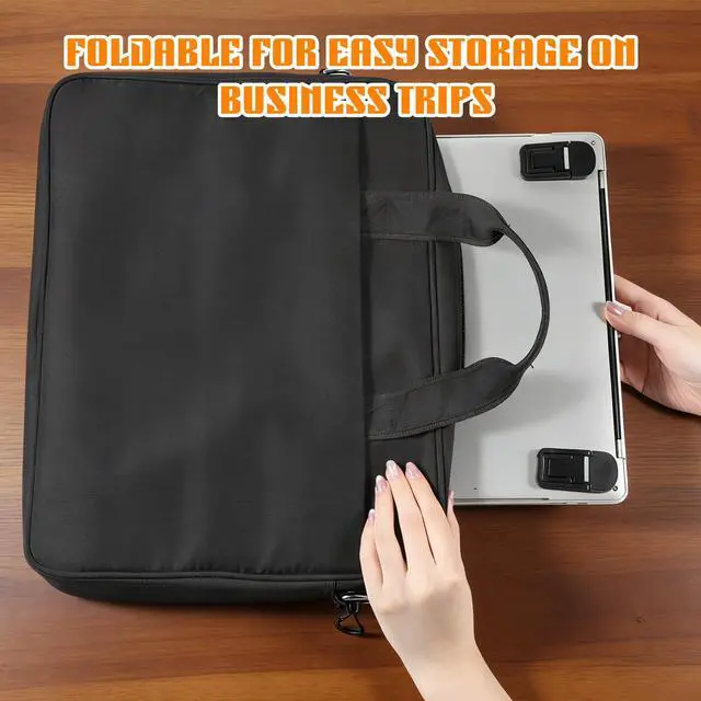 Alt view image 5 of 7 - 2PCS Plastic Portable Keyboard Riser, Mini Foldable Laptop Keyboard Stand with 2 Angle Settings and Self-Adhesive Foldable Feet, Adjustable Notebook Holder for Most Keyboards (Black)