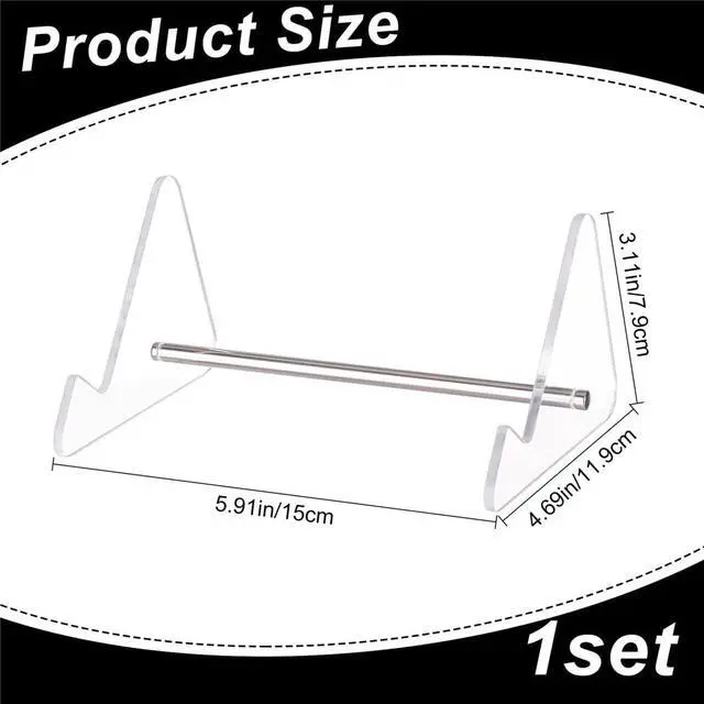 Alt view image 2 of 6 - Keyboard Display Stand Acrylic 1-Tier Keyboard Holder Transparent Acrylic Stand Detachable Keyboard Storage Holder with Platinum Tone Iron Findings for Keyboard Computer Tablet Picture Frame