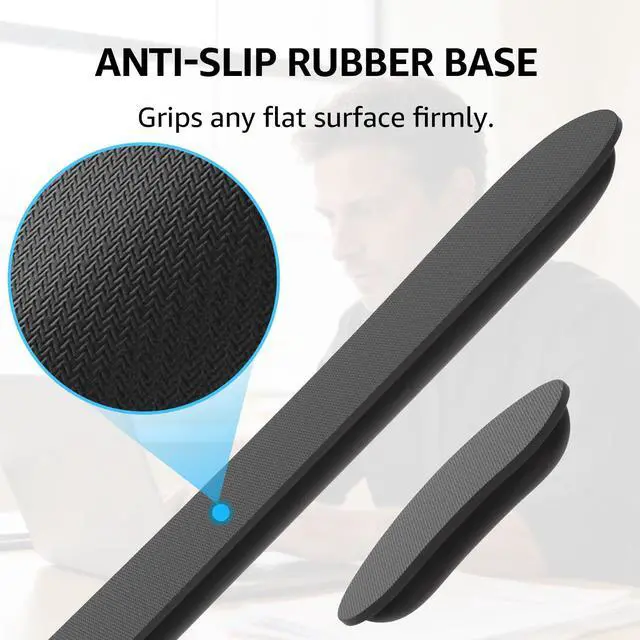 Alt view image 4 of 6 - Ergonomic Keyboard Wrist Rest and Mouse Wrist Rest Set, Memory Foam Wrist Support Pads for Typing, Gaming, Office & Home Use, Non-Slip Comfortable Design, Black