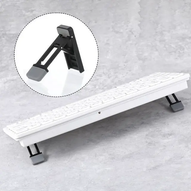 Alt view image 3 of 6 - 2pcs Foldable Keyboard Stand for Desktop, Ergonomic Keyboard Riser, Height Adjustable Stand for Desktop, Foldable Laptop Risers, Self-Adhesive Feet for Most Keyboards