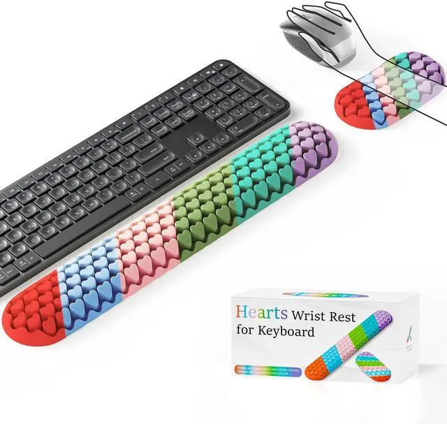 Main image of Keyboard Wrist Rest, Wrist Rest for Computer Keyboard, Ergonomic Mouse Wrist Pad Made of Comfortable and Breathable Silicone, Computer Mouse for Desk Office Supplies