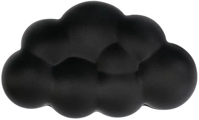 Main image of Cloud Wrist Rest Cushion for Mouse Ergonomic Soft PU Leather Memory Foam Wrist Pain Relief Mouse Wrist Support Pad with Anti-Skid Base for Office School Home Laptop & Computer Mouse (Black)