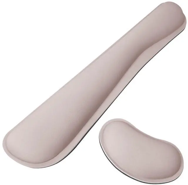 Main image of Wrist Rest for Computer Keyboard and Mouse, Ergonomic Design Wrist Support Pad for Keyboard, Soft Memory Foam Desk Pads Support Hand and Arm Easy Typing Pain Relief, 2 Piece Pad, Cream Pink