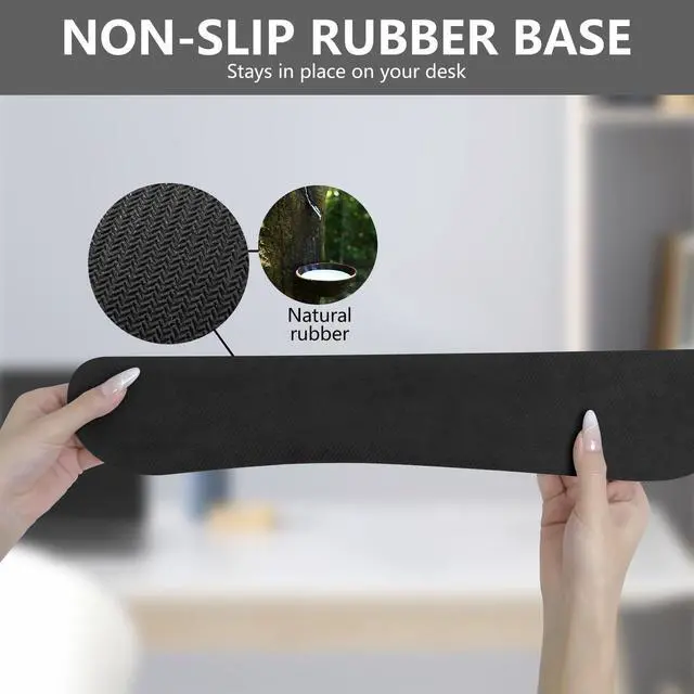 Alt view image 5 of 7 - Wrist Rest for Computer Keyboard and Mouse, Ergonomic Design Wrist Support Pad for Keyboard, Soft Memory Foam Desk Pads Support Hand and Arm Easy Typing Pain Relief, 2 Piece Pad, Cream Pink