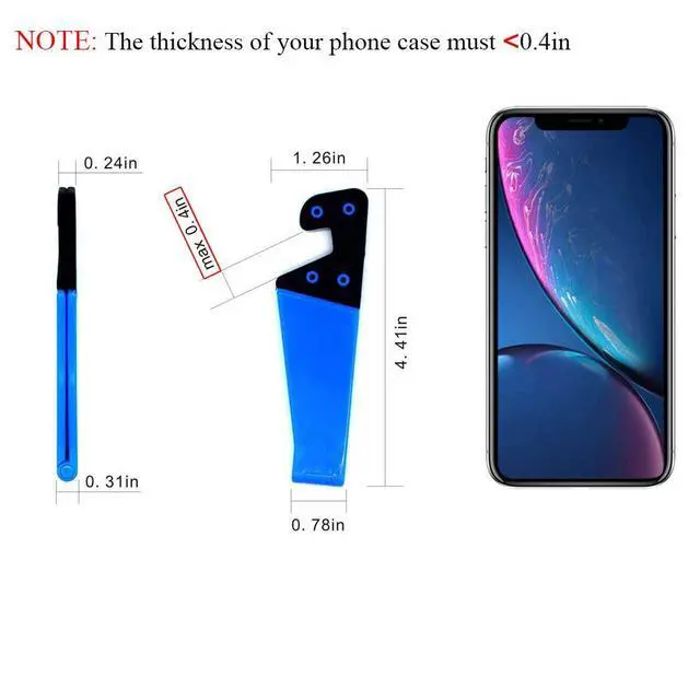 Alt view image 4 of 7 - Portable Cell Phone Stand for Desk, Foldable Pocket Travel Mobile Phone Holder, Upgrade Universal V Smartphone Kickstand Mount Compatible with iPhone IPads Tablet Kindle Android, Pack of 3