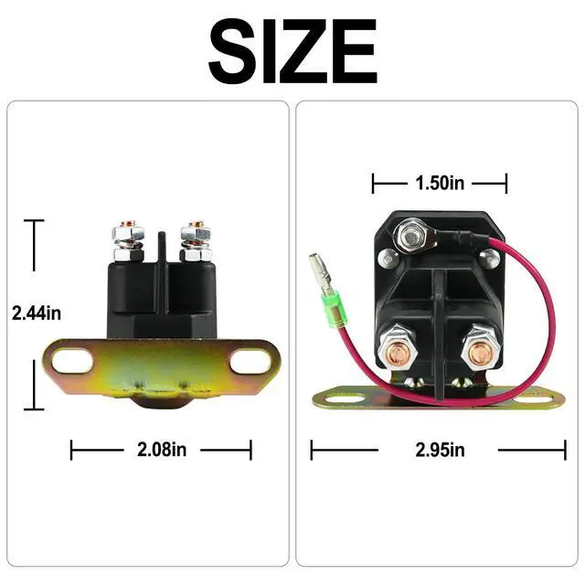 Alt view image 5 of 6 - Starter Solenoid Relay 4010930 Replacement for Po-laris Sports-man 250 300 335 400 500 600 700 ATV UTV 3087196 3085521 3083211