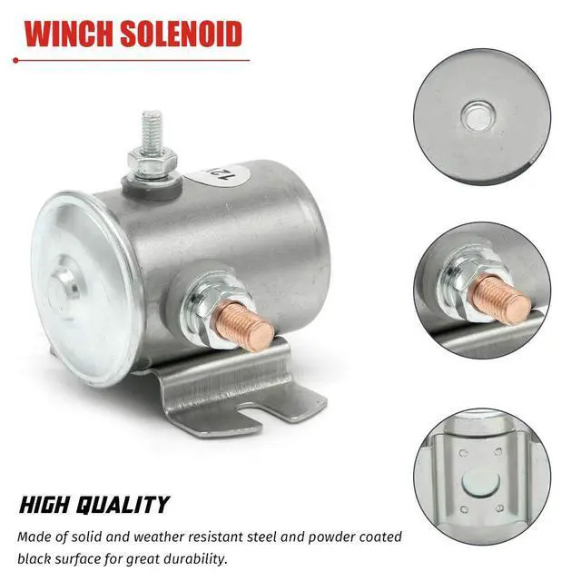 Alt view image 2 of 7 - Continuous Duty Solenoid Relay 3 Terminal for Winch, Marine, Golf Cart SPST 12VDC Max 200A Replaces # 1114240, 1114241, 1114538, 97240-X, 70091714, 974-1215-10-16,934-1215-010-16