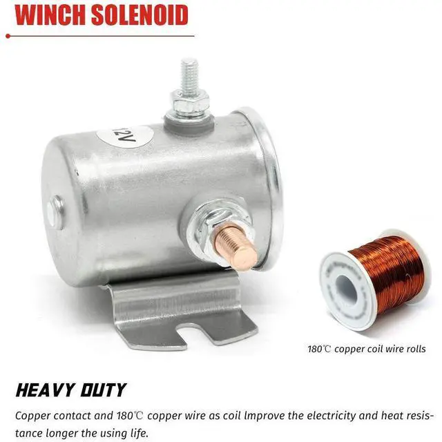 Alt view image 4 of 7 - Continuous Duty Solenoid Relay 3 Terminal for Winch, Marine, Golf Cart SPST 12VDC Max 200A Replaces # 1114240, 1114241, 1114538, 97240-X, 70091714, 974-1215-10-16,934-1215-010-16